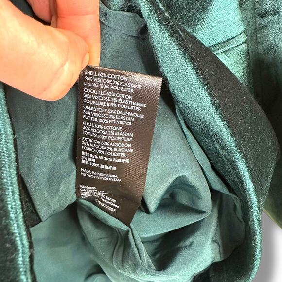 Free People NWT Jade Green Velvet Ashby Double Breasted Oversized Blazer Small - Picture 10 of 10